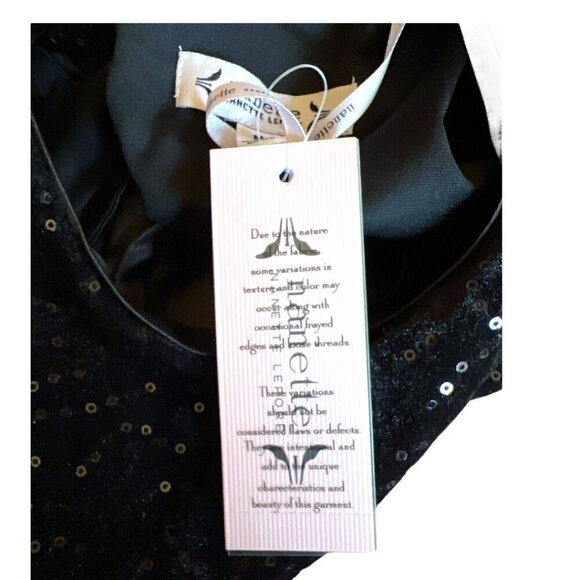 NWT Nanette Nanette Lepore Embroidered Black Velvet Silk Top Back Bow Sz Medium - Picture 8 of 14